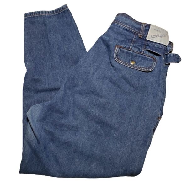 Vintage 90's Mom Jeans Rib cage High Waisted Size 36" 100% Cotton. - Picture 2 of 13